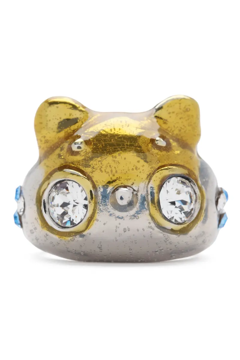 Silver Gold Bug Ring 1