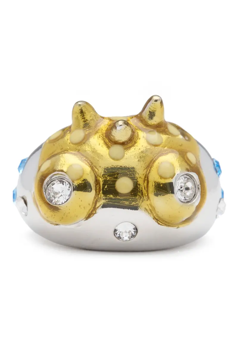 Silver Gold Rhino Baby Ring 1