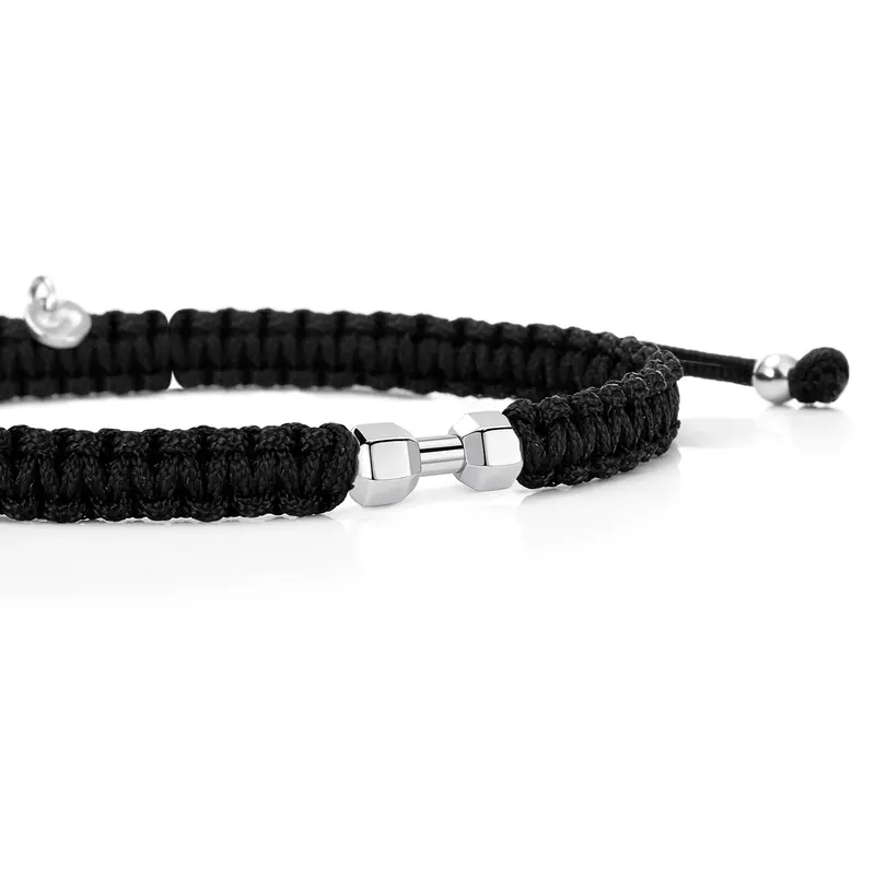Silver Gym Braided Bracelet 1