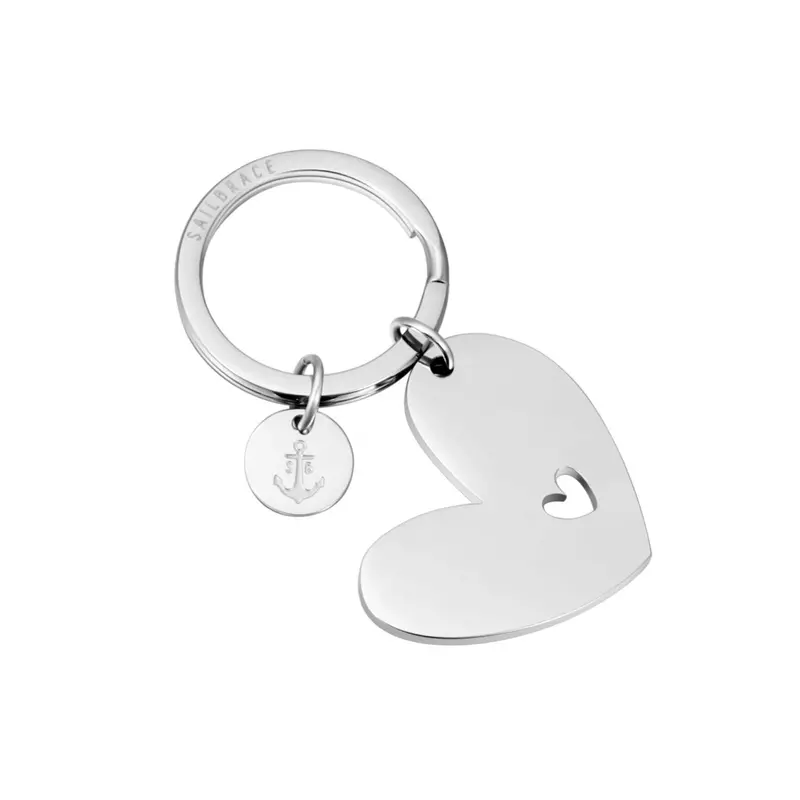 Silver Heart Keychain 1