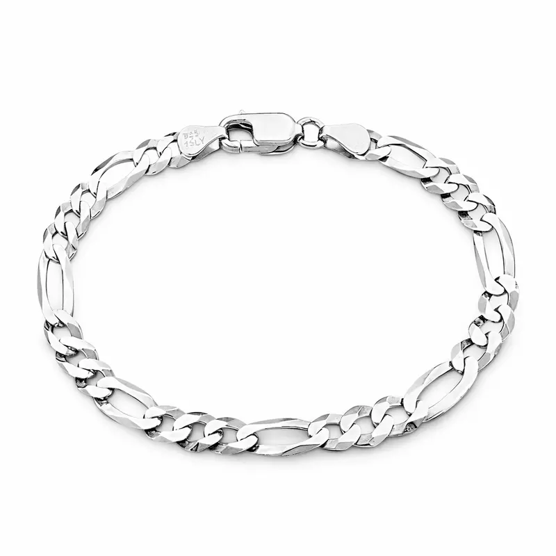 Silver Rhythm Figaro Bracelet 1