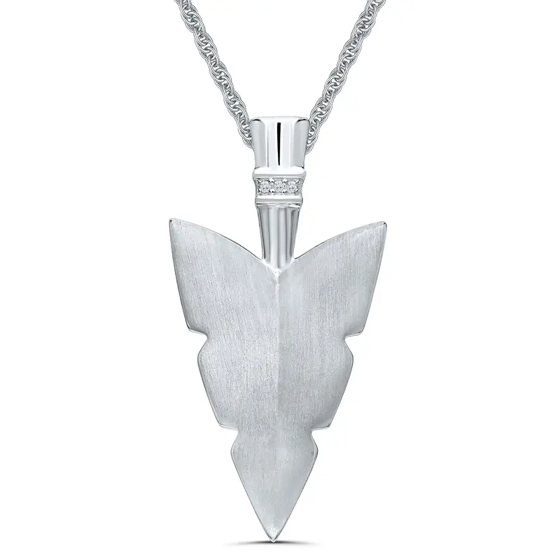 Silver Strike Arrowhead Pendant 1
