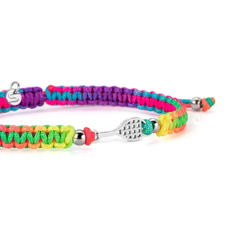 Silver Tennis Chromatic Braided Bracelet 1