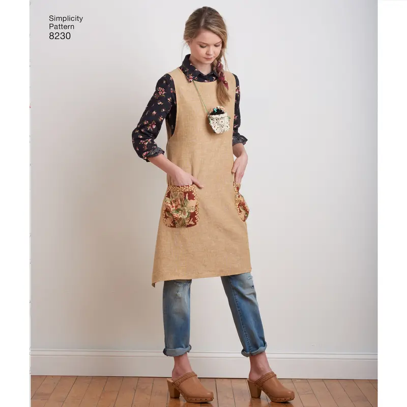 Simplicity Apron Dress And Tabard S8230 1