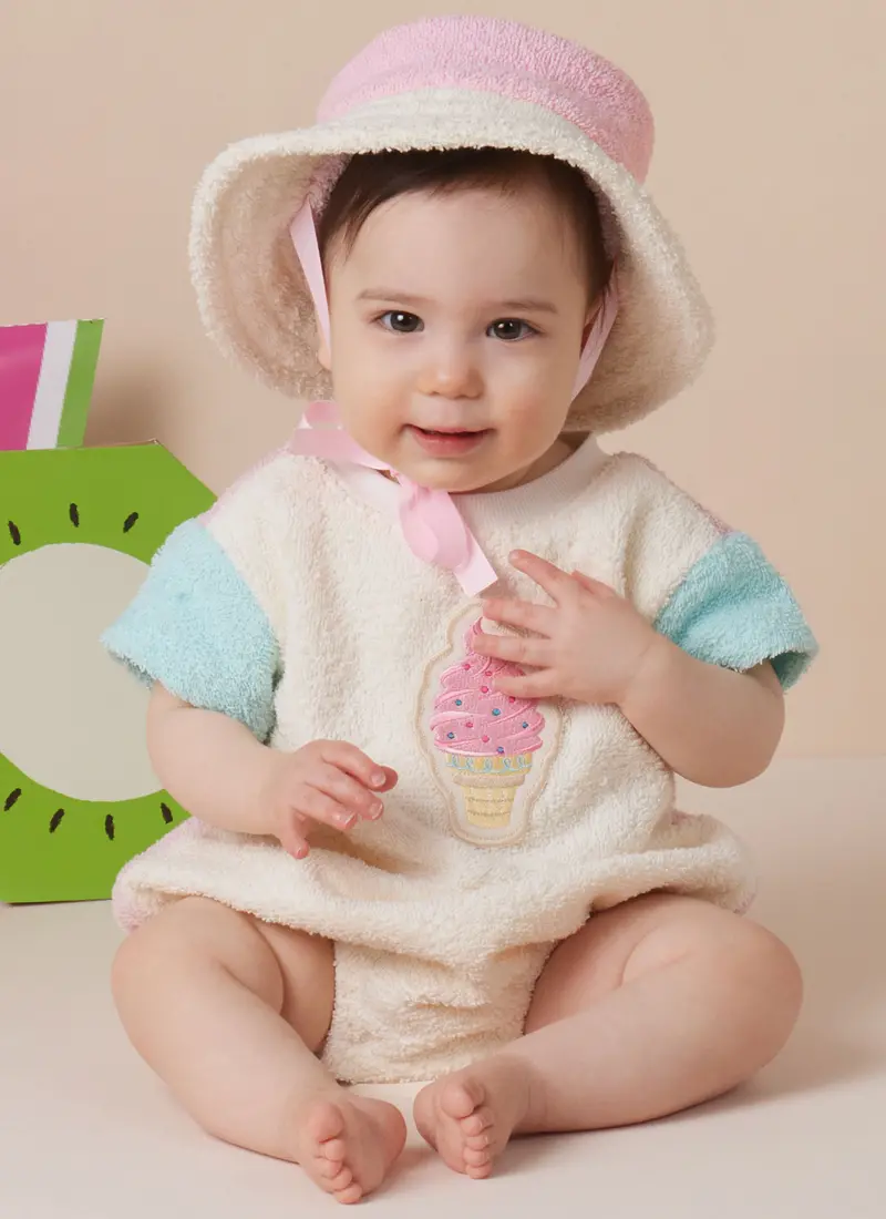 Simplicity Babies' Contrast Bodysuit And Bucket Hat S3144 1