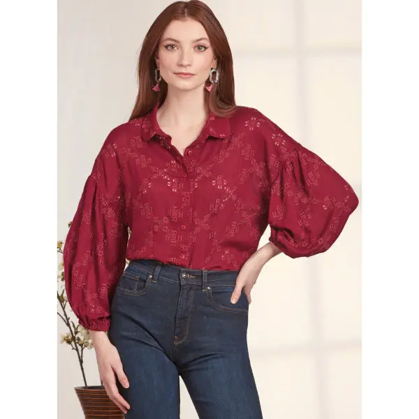 Simplicity Button Down Top S9646 1