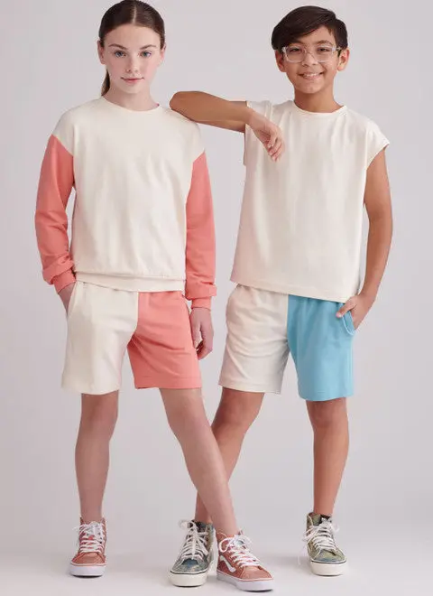 Simplicity Child/Teen Sweatshirt And Shorts S9801 1