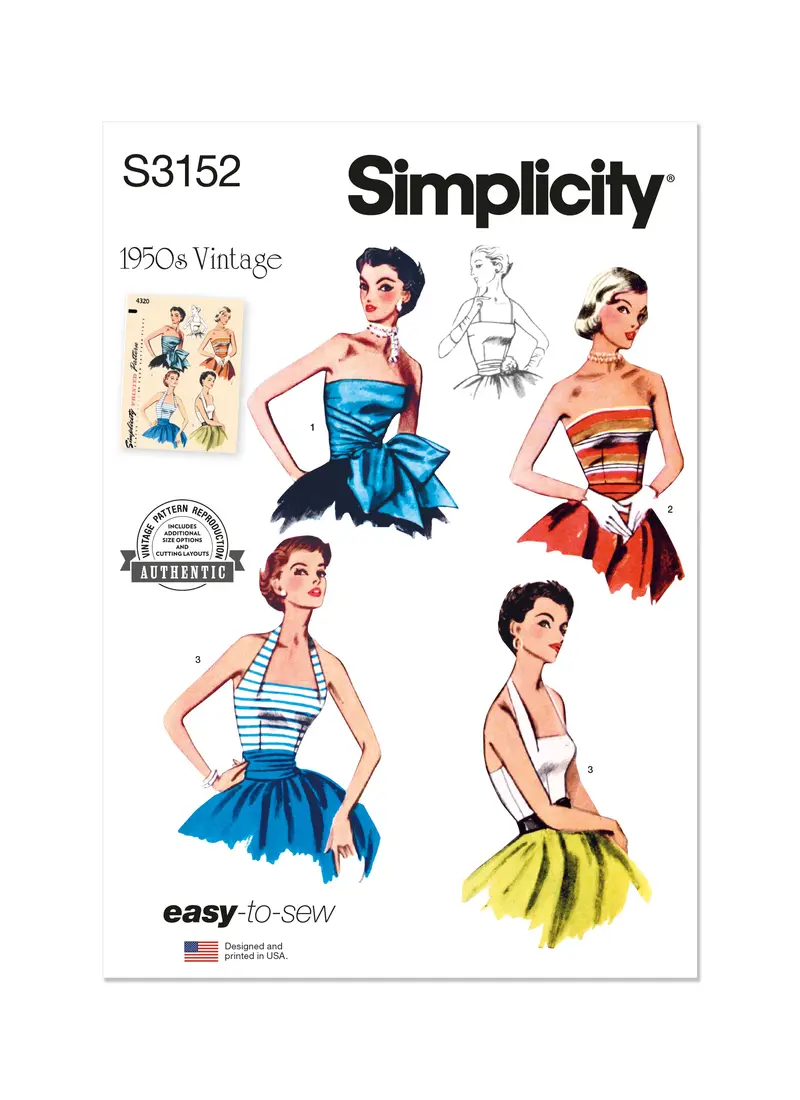 Simplicity Halter And Strapless Bodice S3152 1