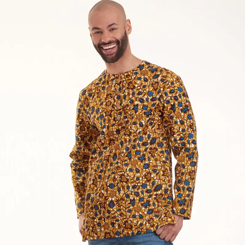 Simplicity Men's Half Buttoned Shirts S9158 1