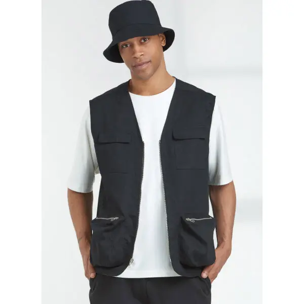 Simplicity Men's Knit Top, Vest And Hat S9651 1