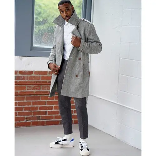 Simplicity Men's Trench Coats S9389 1