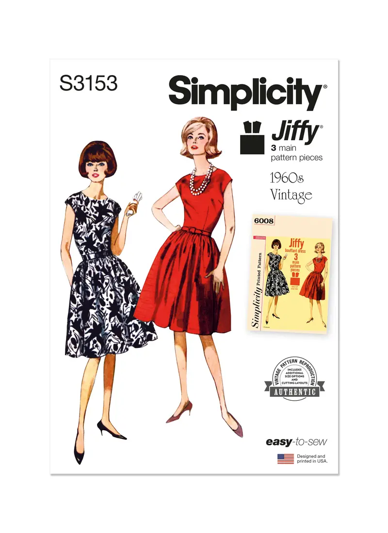 Simplicity One Piece Jiffy Dress S3153 1