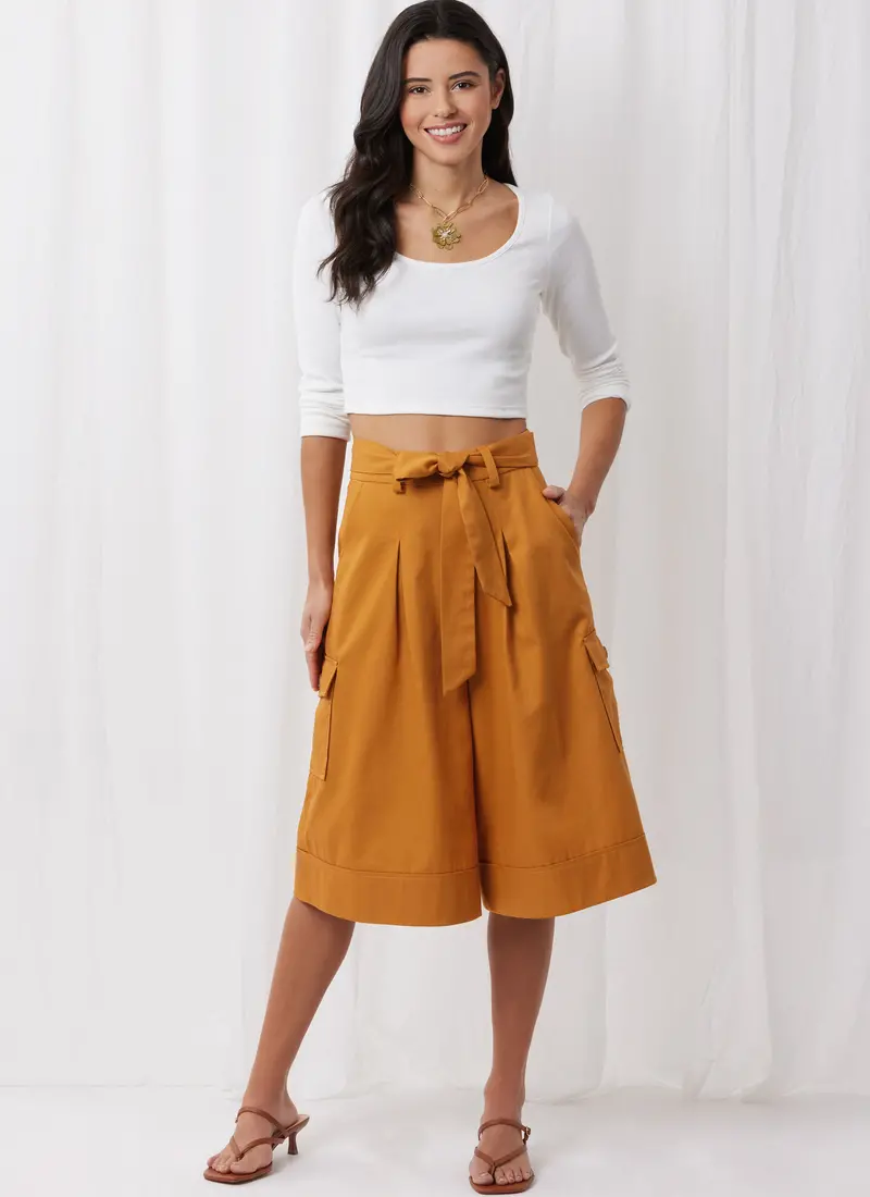 Simplicity Shorts And Trousers With Tie Belt S3106 1