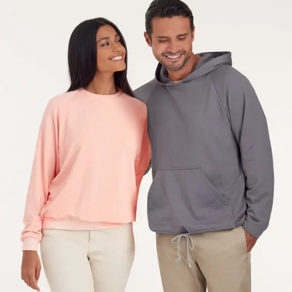 Simplicity Unisex Pullover Shirts S9240 1