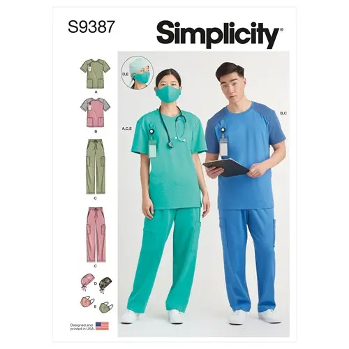 Simplicity Unisex Scrubs S9387 1