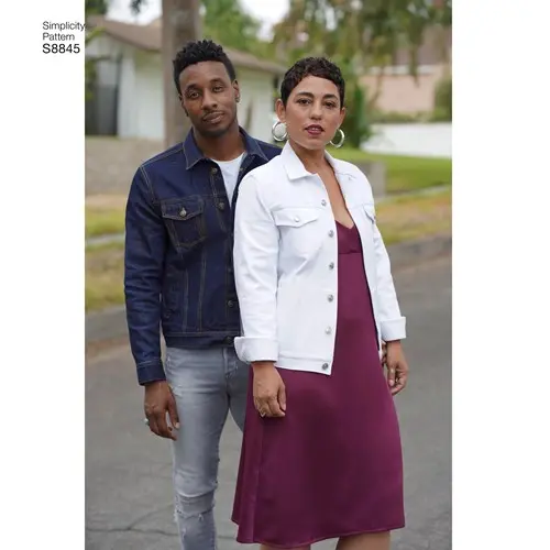 Simplicity Women/Men/Teen Jean Jacket S8845 1
