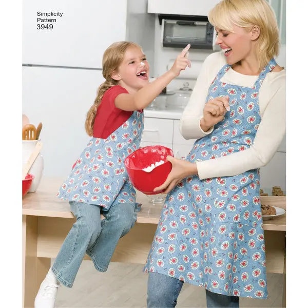 Simplicity Women's/Children's Aprons S3949 1