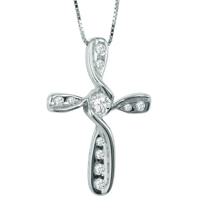 Sirena® Graceful Devotion Diamond Cross Pendant 1