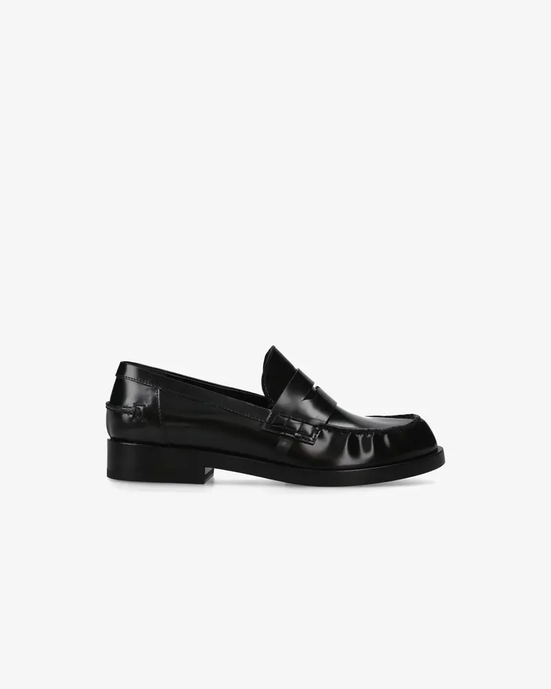 Siria Loafers M6851a In Polished Black Calf Leather 1