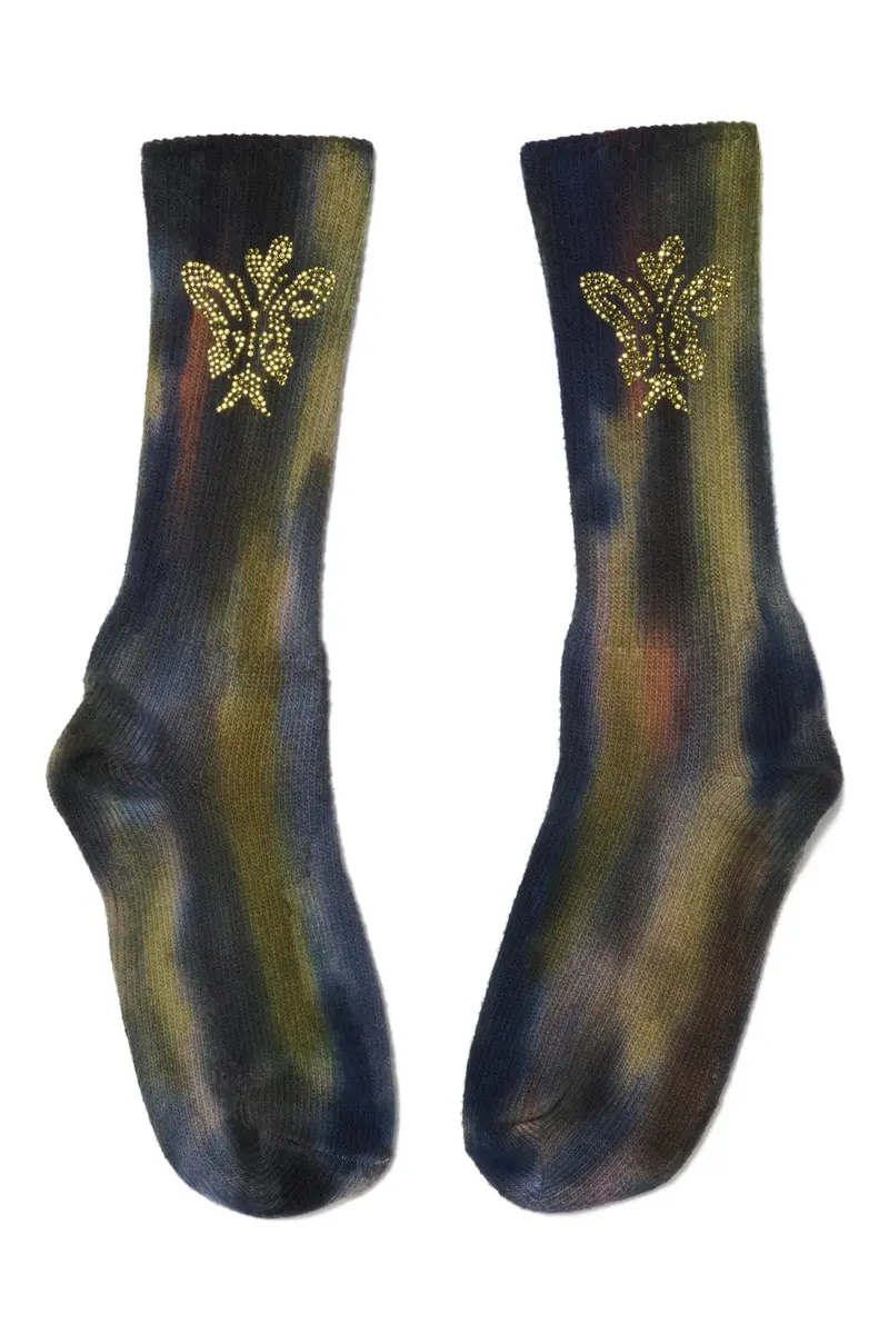 Sky Aurora Rhinestone Socks 1