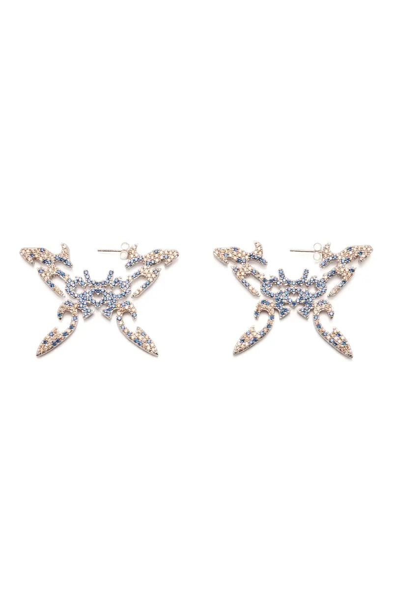 Sky Sand Butterfly Tattoo Earrings 1