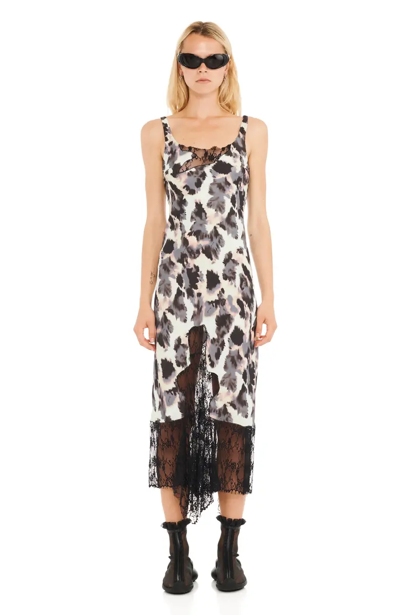 Snow Leopard Anemone Dress 1