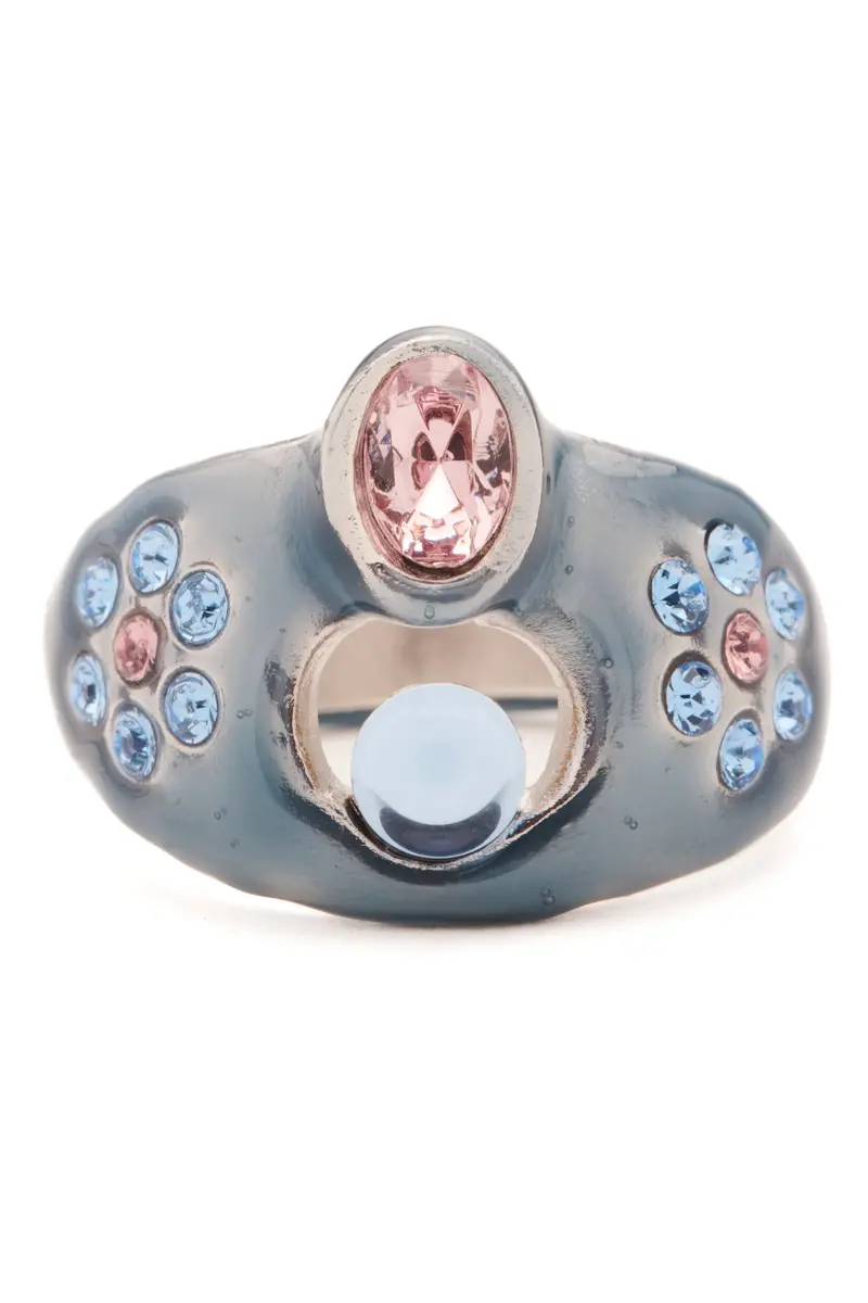 Soft Blue Cosmic Daisy Ring 1