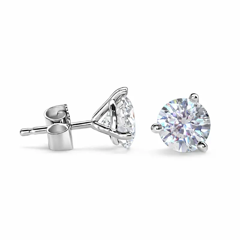 Solara Shine Round Martini Stud Earrings 1