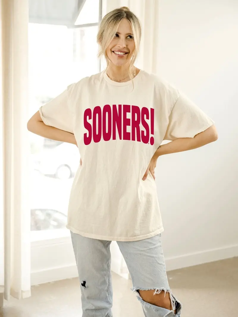Sooners Mono Puff Ink Off White Heavyweight Tee 1