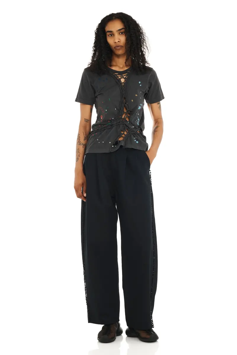 Splatter Washed Black Mini Tosh Tee 1