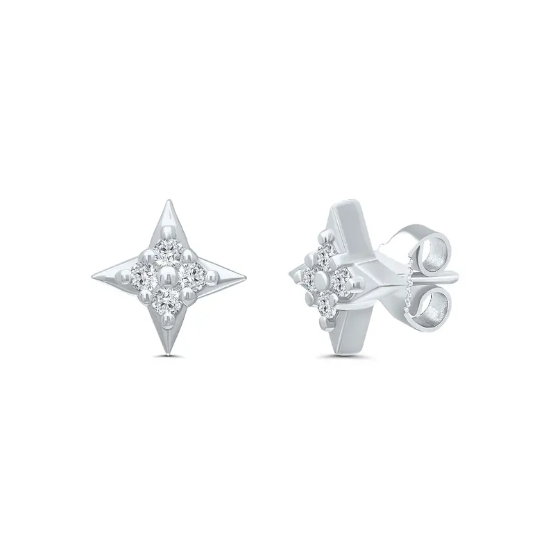 Star Of Hope Diamond Cluster Earrings 1