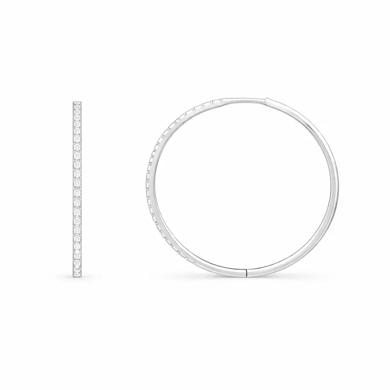 Startrace Diamond Hoop Earrings 1