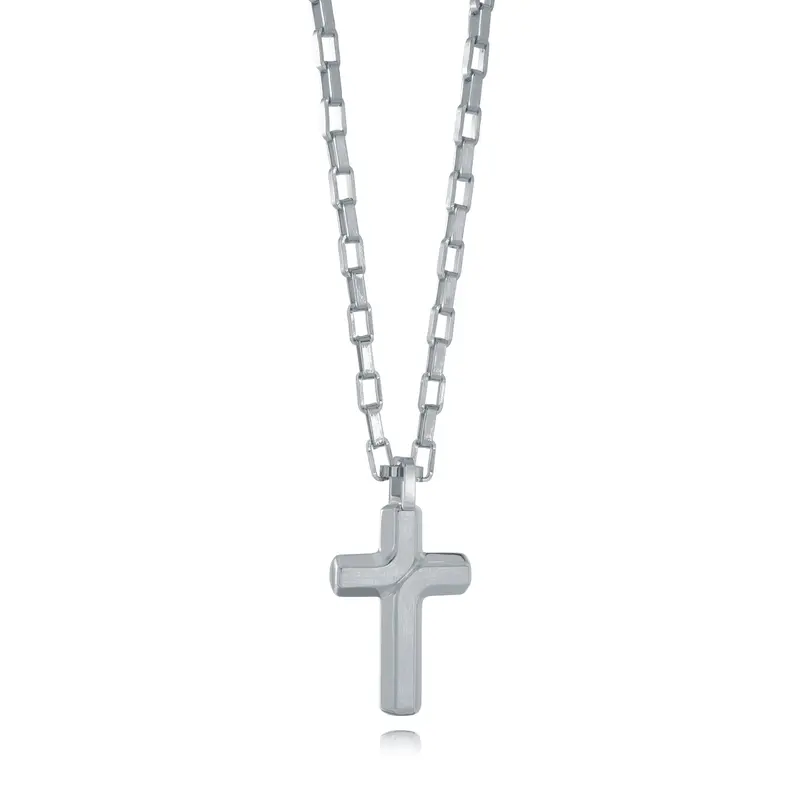 Steel Resolve Cross Pendant 1