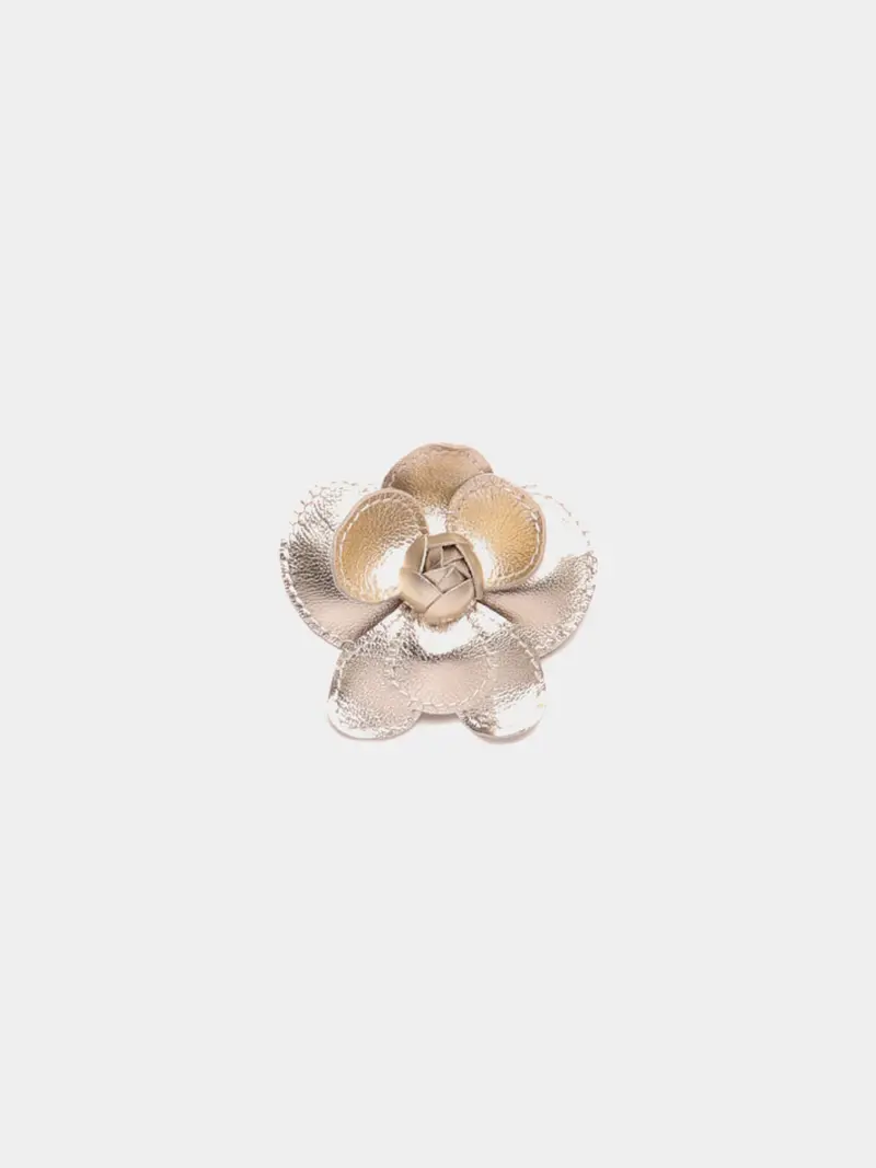 Stitch Flower Clip Gold 1