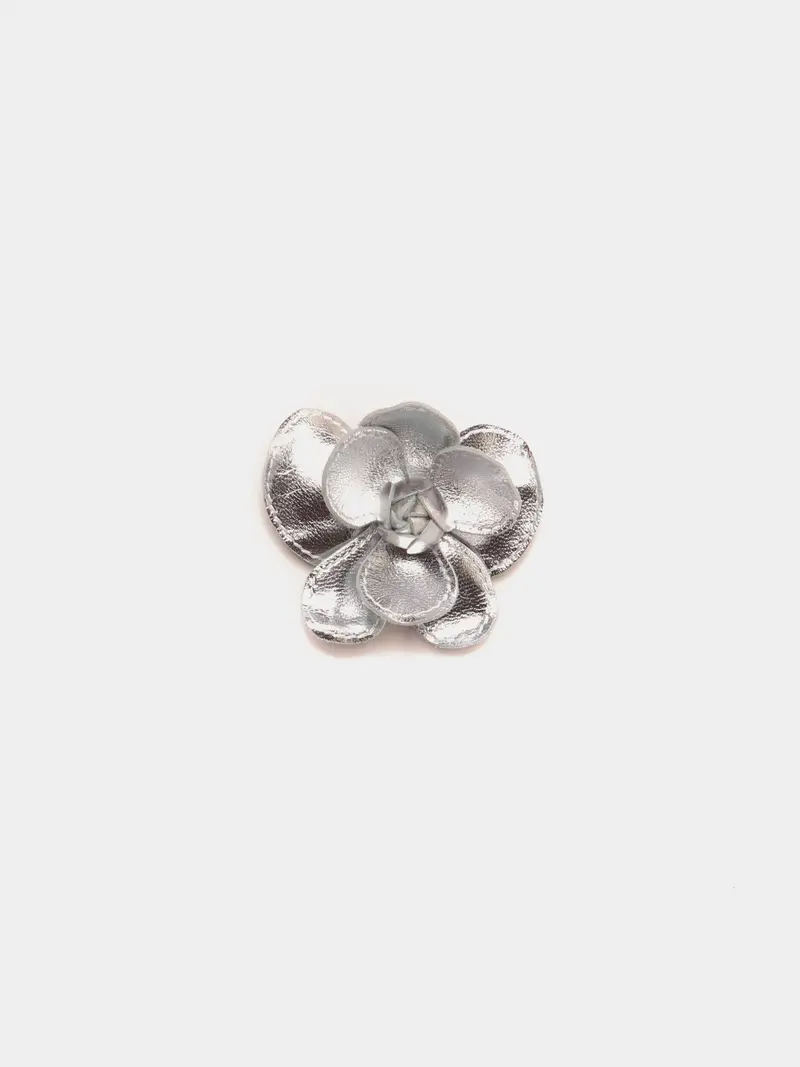 Stitch Flower Clip Silver 1