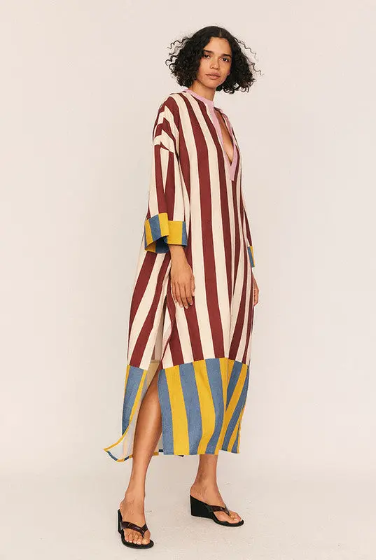 Stripe Kaftan Dress 1