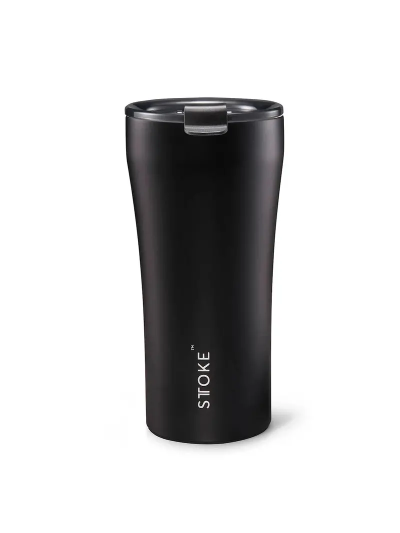 Sttoke Classic Leakproof Insulated Ceramic Cup 16Oz Luxe Black 1