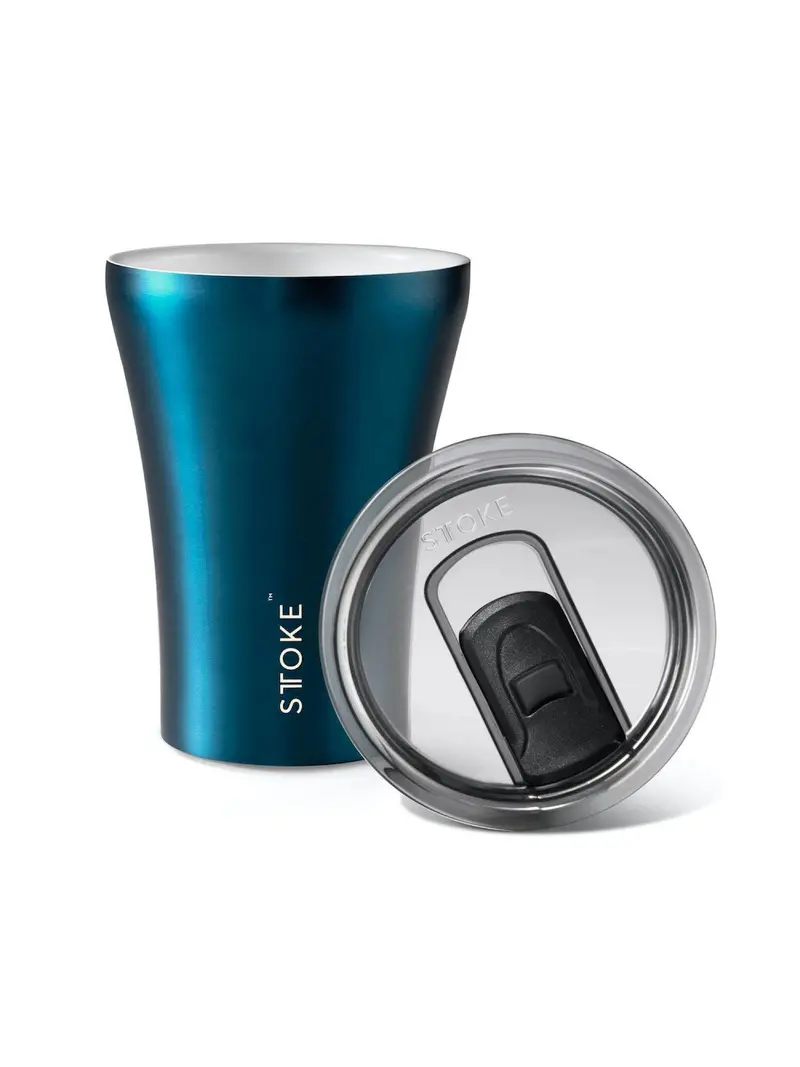 Sttoke Limited Edition Insulated Ceramic Cup 8Oz Steel Blue 1