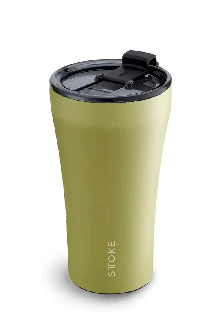 Sttoke Limited Edition Leakproof Insulated Ceramic Cup Heather Green 1