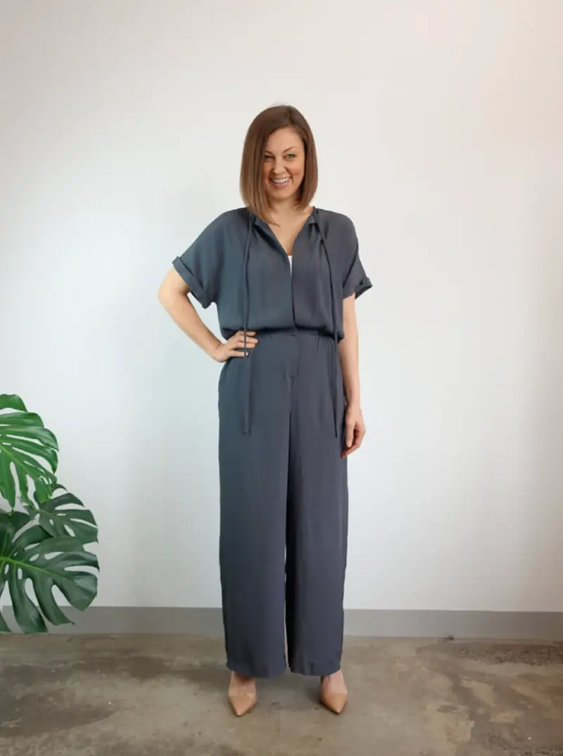 Style Arc Eadie Woven Jumpsuit Dress 1