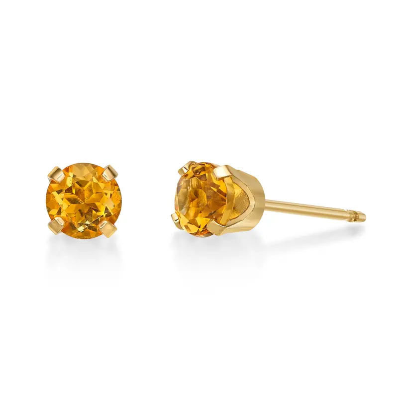Sunflare Citrine Stud Earrings 1