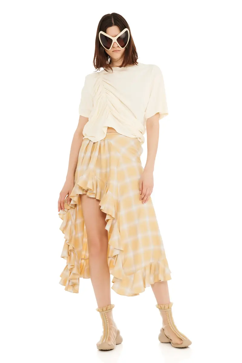 Sunny Plaid Florist Skirt 1