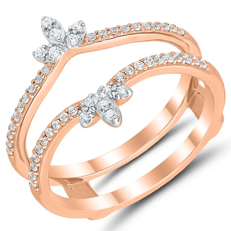 Sunset Blossom Diamond Ring Guard 1