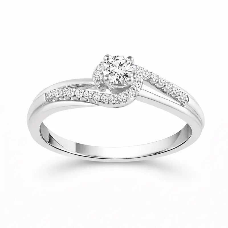 Swirling Devotion Round Diamond Promise Ring 1