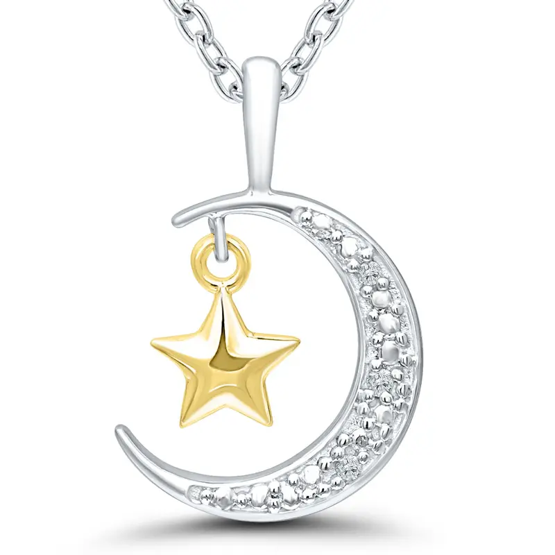 Tali &Amp; Tabi® Golden Star Crescent Pendant 1