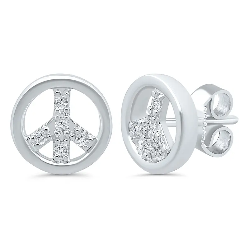 Tali & Tabi Silver Harmony Peace Earrings 1
