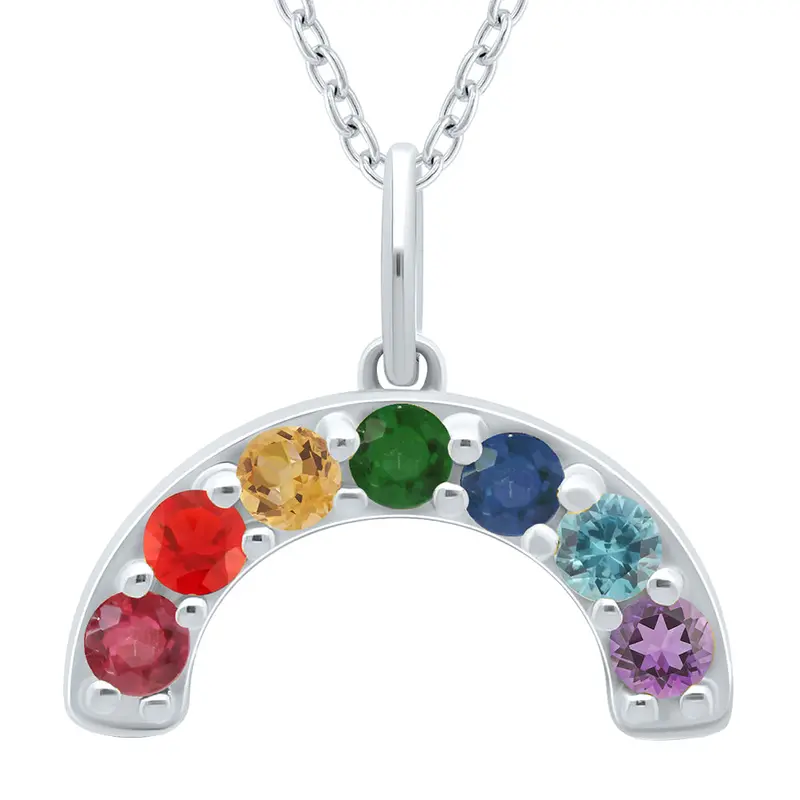 Tali & Tabi Silver Rainbow Pendant 1