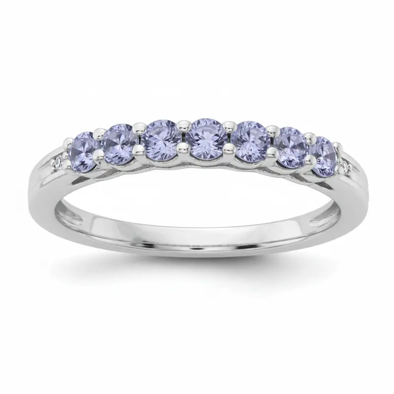 Tanzanite Crescent Stack Band 1