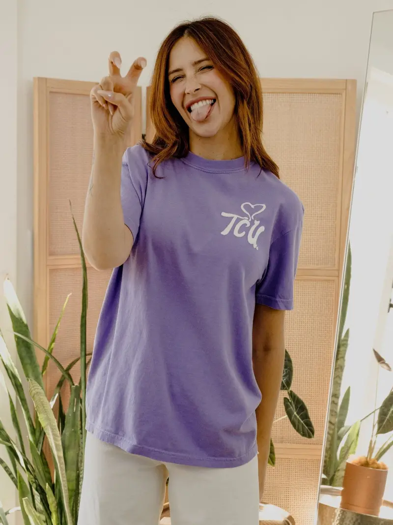 Tcu Horned Frogs Lyric Violet Tee 1