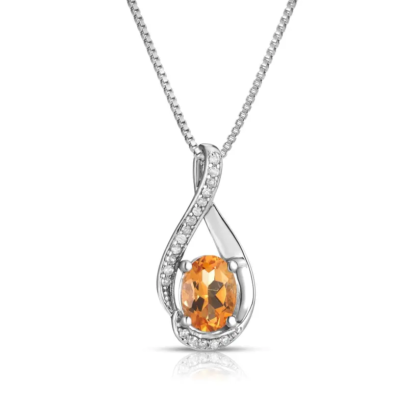 Teardrop Sweep Citrine Pendant 1